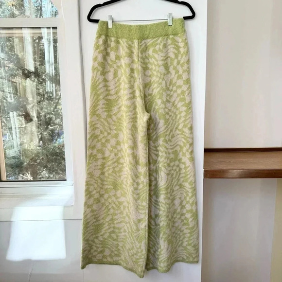 NWT For Love and Lemons Simone Wide Leg Two Piece Sweater Set Green Medium - Picture 10 of 17